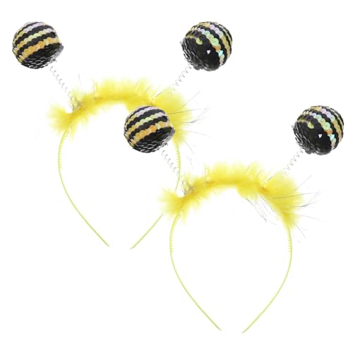 POPETPOP 2 Stück Festliche Party Haarzubehör Haardekoration Bienen-Party-Stirnband Bienenstirnbänder für Frauen Biene Haarreifen Bienen-Haar-Accessoires Kostüm Tuch Yellow POPETPOP 2 Stück Festliche Party Haarzubehör Haardekoration Bienen-Party-Stirnband Bienenstirnbänder für Frauen Biene Haarreifen Bienen-Haar-Accessoires Kostüm Tuch Yellow von POPETPOP