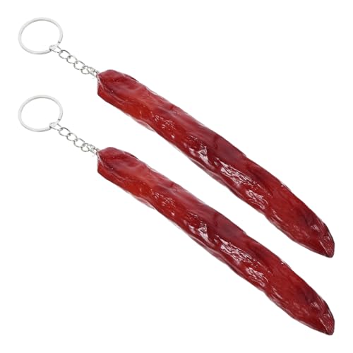 POPETPOP 2 Stück Food-Modell Schlüsselanhänger mit gefälschtem Essen Handtaschendekoration künstliches Fleisch Display-Requisite Fotoshooting -Zubehör Geldbörse PVC von POPETPOP