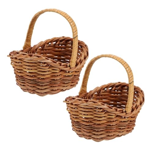 POPETPOP 2 Stück Geflochtene Mini-Körbe Mit Griff Kleiner Weidenkorb Blumenkorb Picknickkorb Dekorativer Blütenblattkorb Für Gastgeschenke Süßigkeiten Wohnkultur POPETPOP 2 Stück Geflochtene Mini-Körbe Mit Griff Kleiner Weidenkorb Blumenkorb Picknickkorb Dekorativer Blütenblattkorb Für Gastgeschenke Süßigkeiten Wohnkultur von POPETPOP
