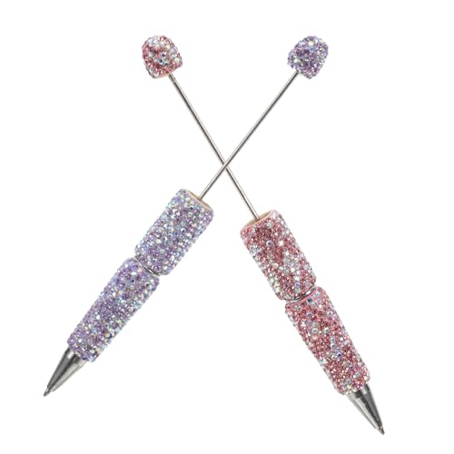POPETPOP 2 Stück Kugelschreiber mit Funkelnden Strasssteinen Glitzernde Schreibstifte für Frauen und Mädchen Kreative Schreibwaren mit Sanftem Tintenfluss für Schule Büro und Geschenke POPETPOP 2 Stück Kugelschreiber mit Funkelnden Strasssteinen Glitzernde Schreibstifte für Frauen und Mädchen Kreative Schreibwaren mit Sanftem Tintenfluss für Schule Büro und Geschenke von POPETPOP