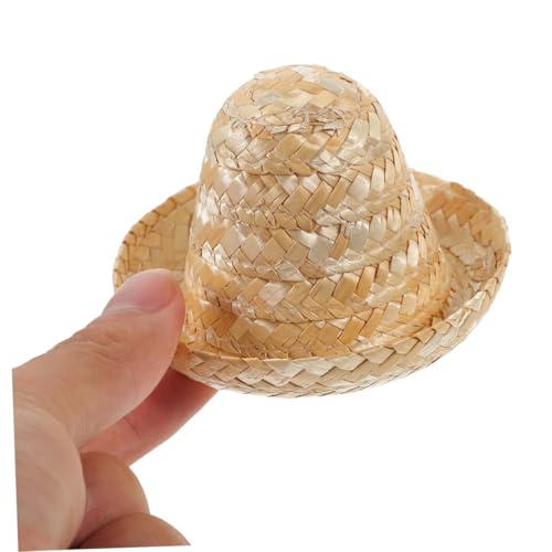 POPETPOP 2 Stück Mini Strohhüte Miniatur Hüte für Puppen und Flaschen Dekorative Kleine Hüte für DIY Bastelarbeiten und Haustier Zubehör POPETPOP 2 Stück Mini Strohhüte Miniatur Hüte für Puppen und Flaschen Dekorative Kleine Hüte für DIY Bastelarbeiten und Haustier Zubehör von POPETPOP