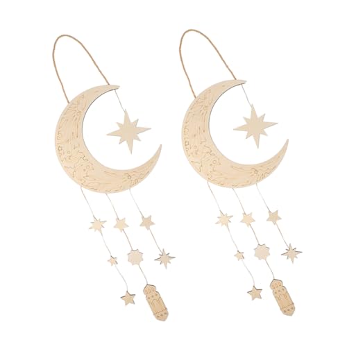 POPETPOP 2 Stück Mond Holzschild Anhänger Mond Dekorationen Für Partys Mondform Dekoration Stern Und Mond Ornamente Basteln Heimdekoration Mondsterne Holz Türhänger Bilderrahmen POPETPOP 2 Stück Mond Holzschild Anhänger Mond Dekorationen Für Partys Mondform Dekoration Stern Und Mond Ornamente Basteln Heimdekoration Mondsterne Holz Türhänger Bilderrahmen von POPETPOP