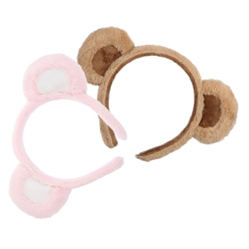 POPETPOP 2 Stück Plüsch Bärenohren Haarband Teiliges Kuschelig Weiches Stirnband für Damen und Vielseitig Einsetzbar Bequemes Haarschmuck Accessoire für Party Alltag und Kosmetik POPETPOP 2 Stück Plüsch Bärenohren Haarband Teiliges Kuschelig Weiches Stirnband für Damen und Vielseitig Einsetzbar Bequemes Haarschmuck Accessoire für Party Alltag und Kosmetik von POPETPOP