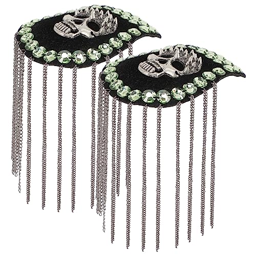 POPETPOP 2 Stück Punk Schulterklappen mit und Quasten Teiliges Epauletten Abzeichen Stylische Kostüm Accessoires für Herren Damen Geeignet für Partys Maskeraden und Bühnenauftritte POPETPOP 2 Stück Punk Schulterklappen mit und Quasten Teiliges Epauletten Abzeichen Stylische Kostüm Accessoires für Herren Damen Geeignet für Partys Maskeraden und Bühnenauftritte von POPETPOP