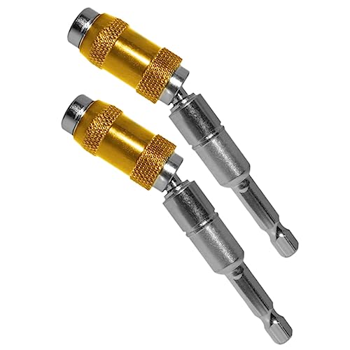 POPETPOP 2 Stück Sechskantschaftadapter Verlängerung Rotation Bithalter Extender Spannzange Schlüssel magnetische bits Bohrerhalter Bohrer Erweiterung Handbohraufsatz Chrom-Vanadium-Stahl von POPETPOP
