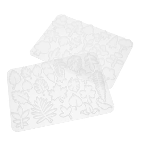 POPETPOP 2 Stück Silikon Schmuckform Blattform für Epoxidharz Ohrring Anhänger DIY Gießform Langlebig Vielseitig für Schmuckherstellung Halskette Armband Zubehör von POPETPOP