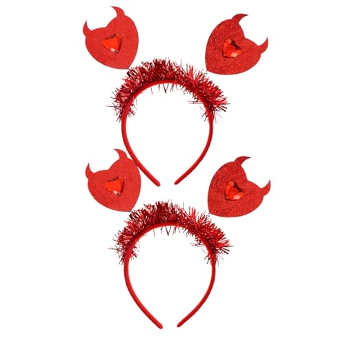 POPETPOP 2 Stück Stirnband Herz Haarspange Party-Stirnbänder Haarreifen Haarklammern für haarschmuck haircharm kopfschmuck valentinstag haarband lustige Stirnbänder Plastik rot POPETPOP 2 Stück Stirnband Herz Haarspange Party-Stirnbänder Haarreifen Haarklammern für haarschmuck haircharm kopfschmuck valentinstag haarband lustige Stirnbänder Plastik rot von POPETPOP