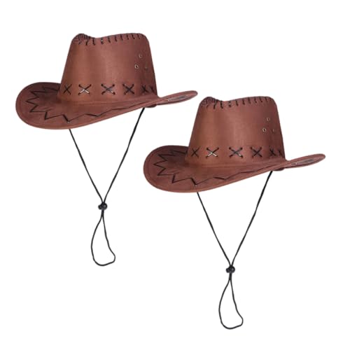 POPETPOP 2 Stück Teiliges Western Cowboy Kostümset Verstellbarer Cowboyhut für Jungen und Mädchen Brauner Partyhut Vielseitiges Zubehör für Fasching Karneval und Cosplay POPETPOP 2 Stück Teiliges Western Cowboy Kostümset Verstellbarer Cowboyhut für Jungen und Mädchen Brauner Partyhut Vielseitiges Zubehör für Fasching Karneval und Cosplay von POPETPOP