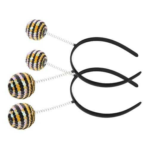 POPETPOP 2 Stück Tierisches Stirnband Party-kopfschmuck Bühnenauftritt Haarband Cartoon-insekten-stirnband Tierkostüm Kopfbedeckung Insekten Stirnband Schaumkugel Yellow von POPETPOP