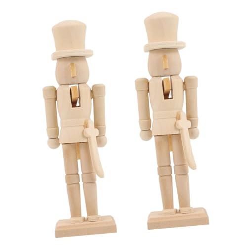 POPETPOP 2 Stück Unbemalte Holz DIY Bastelset Soldat Figuren Weihnachtsdeko DIY Holzornament für Erwachsene Weihnachten POPETPOP 2 Stück Unbemalte Holz DIY Bastelset Soldat Figuren Weihnachtsdeko DIY Holzornament für Erwachsene Weihnachten von POPETPOP