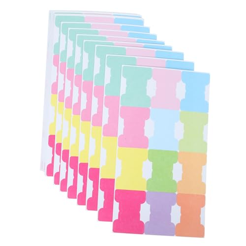 POPETPOP 20 Blatt Bunte Selbstklebende Haftstreifen Tabs Beschreibbare Reißfeste Mini Registerkarten für Notizbücher Ordner Kalender Praktische Seitenmarkierer für Büro und Zuhause von POPETPOP