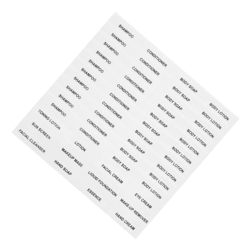 POPETPOP 20 Blatt Transparente Wasserfeste Labels für Sub Flaschen Kosmetik Aufkleber zur Kennzeichnung von Reise und Umfüllflaschen Selbstklebend für Einfache Organisation und Schnelles POPETPOP 20 Blatt Transparente Wasserfeste Labels für Sub Flaschen Kosmetik Aufkleber zur Kennzeichnung von Reise und Umfüllflaschen Selbstklebend für Einfache Organisation und Schnelles von POPETPOP