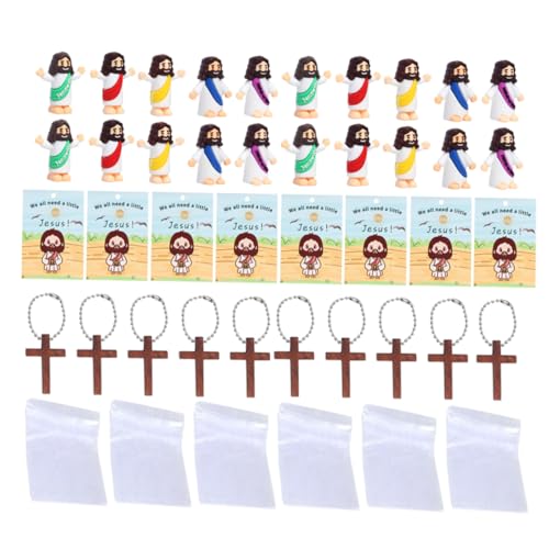 POPETPOP 20 Stück Puppenanhänger kleine Figuren Gastgeschenke für Ostern Mini-Gartenfiguren winzige Figuren Minifiguren aus Harz Mini-Schulbedarf für Puppen Organzabeutel von POPETPOP