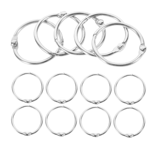 POPETPOP 20 Stück Snap Stationery Circle Schlüssel groß Bindemittel Bindung Bürobuch klingelt Bücherringe Kreis-Ring-Clip Buchbinderinge Buchclips Metallringe Buchring Eisen Silber POPETPOP 20 Stück Snap Stationery Circle Schlüssel groß Bindemittel Bindung Bürobuch klingelt Bücherringe Kreis-Ring-Clip Buchbinderinge Buchclips Metallringe Buchring Eisen Silber von POPETPOP