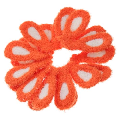 POPETPOP 20 Stück Teiliges DIY Hasenohren aus Plüsch Kleine Stabile Stoffohren für Haar Bastelaccessoires Lebendige Orangefarbene Dekoration für Kreative Handarbeiten und Kinderprojekte von POPETPOP