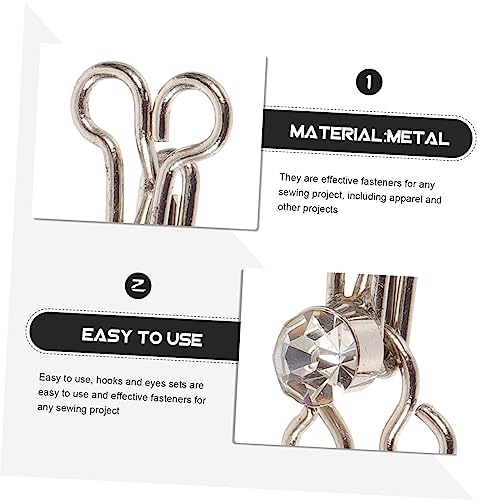 POPETPOP 20 Stück Teiliges Metall Haken Ösen mit Strass Stabile Nähverschlüsse für Kleidung Bhs Cheongsam Robustes DIY Zubehör für Kleidungsreparatur und Nähprojekte POPETPOP 20 Stück Teiliges Metall Haken Ösen mit Strass Stabile Nähverschlüsse für Kleidung Bhs Cheongsam Robustes DIY Zubehör für Kleidungsreparatur und Nähprojekte von POPETPOP