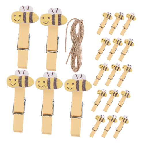 POPETPOP 20 Stück Teiliges Mini Holzklammern mit Bienen Design Kleine Foto und Snackklammern aus Robustem Holz Praktische Vielseitige Clips für Fotos Karten Notizen und Juteseil POPETPOP 20 Stück Teiliges Mini Holzklammern mit Bienen Design Kleine Foto und Snackklammern aus Robustem Holz Praktische Vielseitige Clips für Fotos Karten Notizen und Juteseil von POPETPOP