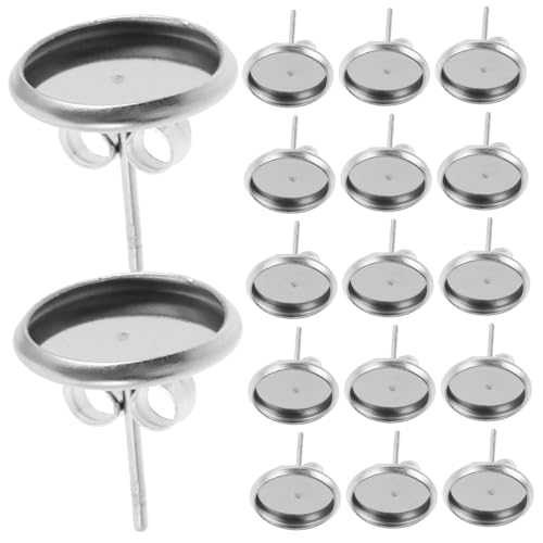 POPETPOP 20 Stück Teiliges Ohrstecker Rohlinge Flacher Runder Fassungsträger Schmuckzubehör für DIY Ohrring Herstellung Vielseitig Einfach zu Montieren POPETPOP 20 Stück Teiliges Ohrstecker Rohlinge Flacher Runder Fassungsträger Schmuckzubehör für DIY Ohrring Herstellung Vielseitig Einfach zu Montieren von POPETPOP