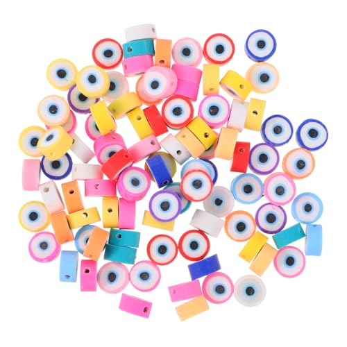 POPETPOP 200 Stück Evil Eye Perlen Kleine Spacer Beads mit DIY Armband Verbinder Perlen Bunte Schmuckperlen für Halsketten und Handwerksprojekte von POPETPOP