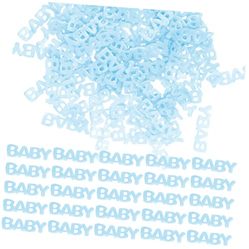 POPETPOP 200 Stück Konfetti zur Taufe bunt Neugeborenes erste Junge Gold hochzeitsdeko wedding decoration Party-Streudeko Partydekoration Babyparty Konfetti Tischkonfetti Plastik Blue von POPETPOP