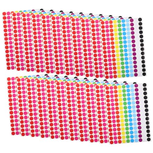 POPETPOP 20Blätter Farbige Punktaufkleber Selbstklebende für Farbcodierung Runde Aufkleber zur Klassifizierung und Organisation von Kleinigkeiten im Schlafzimmer Langlebig POPETPOP 20Blätter Farbige Punktaufkleber Selbstklebende für Farbcodierung Runde Aufkleber zur Klassifizierung und Organisation von Kleinigkeiten im Schlafzimmer Langlebig von POPETPOP