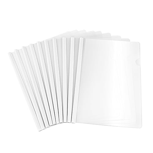 POPETPOP 20Stücke Pack Transparente Aktenordner mit Schiebeleiste für Dokumente und Leicht für Büro Schule und Zuhause Hohe Kapazität bis Dicke Organizer von POPETPOP