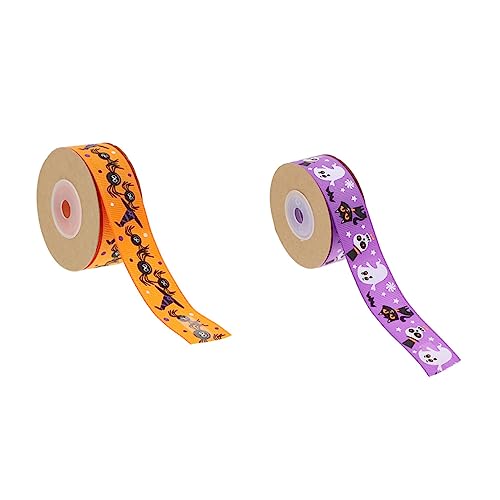 POPETPOP 2Rollen Halloween Dekorationsbänder Bedruckte Geschenkverpackungsbänder mit Kürbis und Spinnen für DIY Kunsthandwerk und Partydekoration für Geschenktüten POPETPOP 2Rollen Halloween Dekorationsbänder Bedruckte Geschenkverpackungsbänder mit Kürbis und Spinnen für DIY Kunsthandwerk und Partydekoration für Geschenktüten von POPETPOP