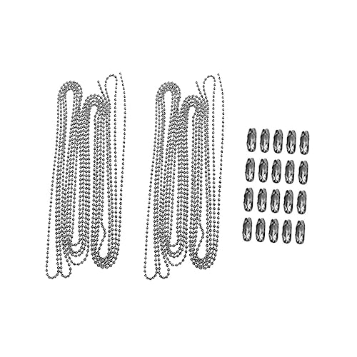 POPETPOP 2Sätze Perlenkette À mit Anpassbaren Steckern Hochwertige Schmuckherstellungskette für DIY Projekte zum Auffädeln und Aufhängen von Perlen von POPETPOP