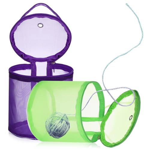 POPETPOP 2Stücke Garnaufbewahrungstasche Strick und Häkel Organizer Nähwerkzeug Netzmaterial Einzigartiges Design mit Zugloch Kleine für Einfache Handhabung POPETPOP 2Stücke Garnaufbewahrungstasche Strick und Häkel Organizer Nähwerkzeug Netzmaterial Einzigartiges Design mit Zugloch Kleine für Einfache Handhabung von POPETPOP