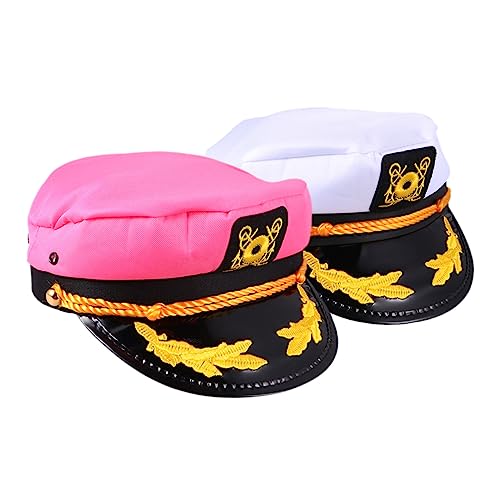 POPETPOP 2Stücke Kapitänsmütze für Damen Matrosenhut Kostüm Party Hut Outdoor Reisehut Cosplay Requisite und Purpurrot Leicht und Tragbar für Verschiedene Anlässe POPETPOP 2Stücke Kapitänsmütze für Damen Matrosenhut Kostüm Party Hut Outdoor Reisehut Cosplay Requisite und Purpurrot Leicht und Tragbar für Verschiedene Anlässe von POPETPOP