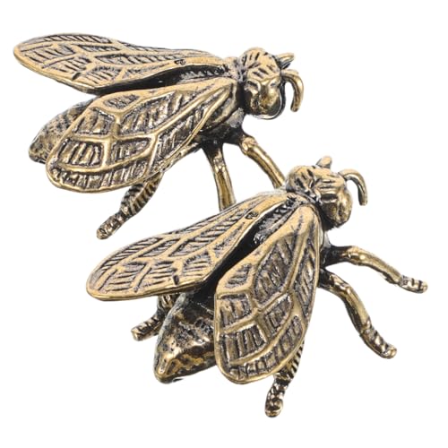 POPETPOP 2stücke Vintage Messing Bienenfiguren Als Dekoration Für Schreibtisch Und Zuhause Handgefertigte Insektenornamente Als Tee Haustier Oder Für Sammler POPETPOP 2stücke Vintage Messing Bienenfiguren Als Dekoration Für Schreibtisch Und Zuhause Handgefertigte Insektenornamente Als Tee Haustier Oder Für Sammler von POPETPOP