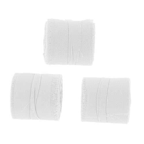 POPETPOP 3 Rollen Schleife Packband Vorhanden Geschenkband Zum Verpacken Geschenkband Als Bänder Zum Basteln Paketband Für Handwerk Band Für Blumenstrauß Partyband Beige Chiffon von POPETPOP