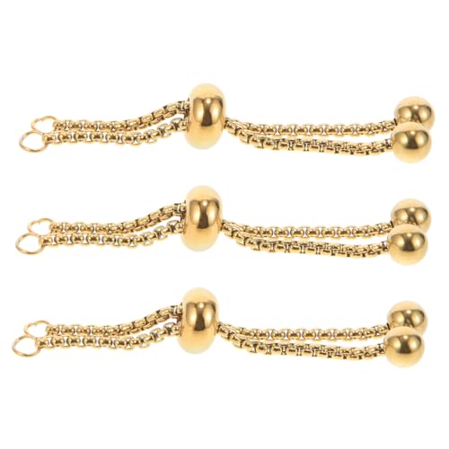 POPETPOP 3 Stück Ketten Armbänder Schmuckherstellung Armbänder Ketten Schmuckherstellung Kette Edelstahl Verstellbarer Armbandschieber Für Schmuckherstellung Frau Mädchen von POPETPOP