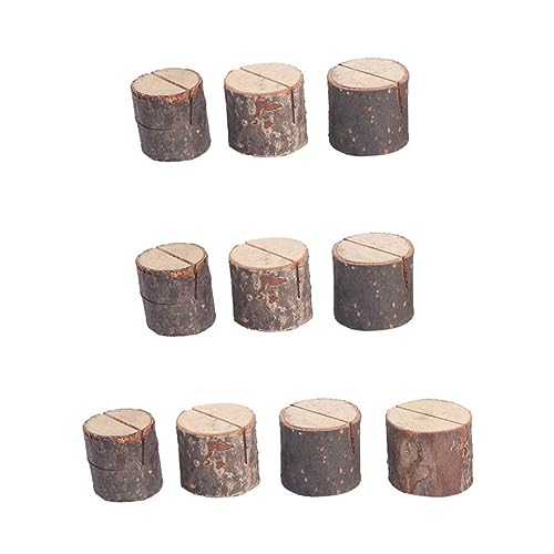 POPETPOP 30 Stück Visitenkartenhalter aus Holz Memohalter Cliphalter für Bildnotizen Inhaber hochzeitsdeko Party-Desktop-Clip-Dekore Nachrichtenhalter aus Holz von POPETPOP