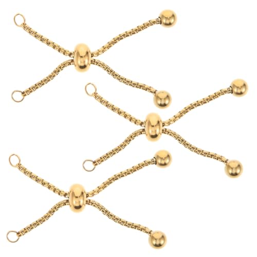 POPETPOP 3Stücke Verstellbare Armbandverlängerungsketten mit Perlen DIY Schmuckzubehör für Armband und Halskettenprojekte Langlebig POPETPOP 3Stücke Verstellbare Armbandverlängerungsketten mit Perlen DIY Schmuckzubehör für Armband und Halskettenprojekte Langlebig von POPETPOP