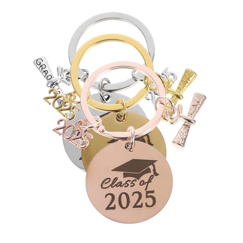 POPETPOP 3pcs Klasse Des Abschlusses Souvenir Edelstahl Schlüsselbund Einzigartiger Abschlussanhänger Kee-resistent Für Absolventen Schlüsselhalter Für Taschen Und Brieftaschen POPETPOP 3pcs Klasse Des Abschlusses Souvenir Edelstahl Schlüsselbund Einzigartiger Abschlussanhänger Kee-resistent Für Absolventen Schlüsselhalter Für Taschen Und Brieftaschen von POPETPOP