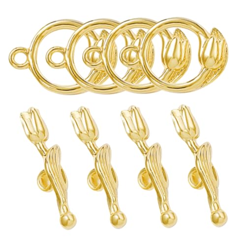 POPETPOP 4 Sätze Metall Schmuckverschlüsse Bastelverschluss Armbandverschluss DIY Schmuckherstellung Kupfer Glänzend für Armbänder Halsketten Reparatur und Dekoration von POPETPOP