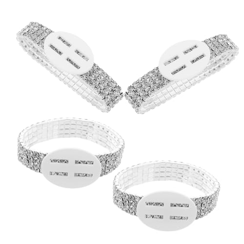 POPETPOP 4 Stück Elastische Strass Wrist Corsage Armbänder mit DIY Blumen Vielseitig für Hochzeit Ball Party Bequemer Sitz Handgelenksschmuck für Festliche Anlässe POPETPOP 4 Stück Elastische Strass Wrist Corsage Armbänder mit DIY Blumen Vielseitig für Hochzeit Ball Party Bequemer Sitz Handgelenksschmuck für Festliche Anlässe von POPETPOP