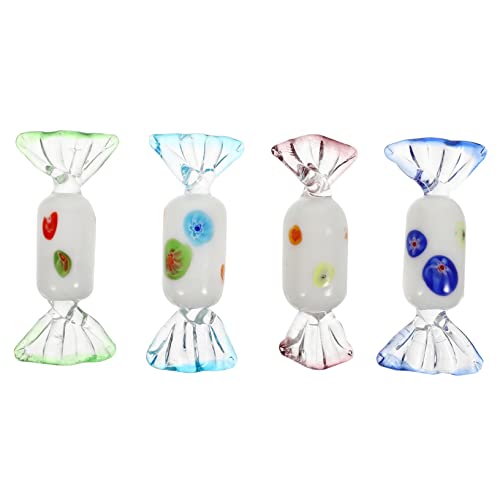 POPETPOP 4 Stück Glasbonbons Schmuckstück Süßigkeiten Mini Retro Neon Künstliche Süßigkeiten Deckel Gefälschte Augäpfel Geburtstagsdekorationen Schokoladenriegelformen von POPETPOP