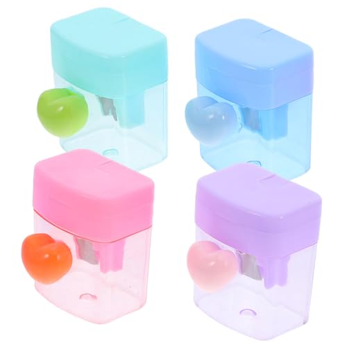 POPETPOP 4 Stück Mini-bleistiftspitzer Für Kinder, Kleine Manuelle Bleistiftspitzer in Herzform, Für Schule, Klassenzimmer, Zuhause, Bürobedarf POPETPOP 4 Stück Mini-bleistiftspitzer Für Kinder, Kleine Manuelle Bleistiftspitzer in Herzform, Für Schule, Klassenzimmer, Zuhause, Bürobedarf von POPETPOP