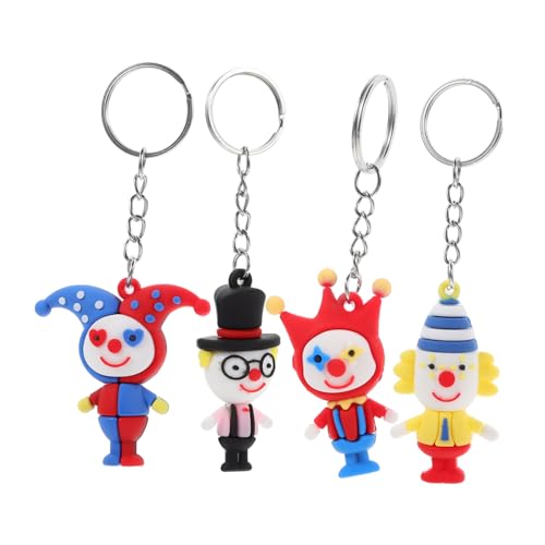 POPETPOP 4 Stück Teiliges Clown Schlüsselanhänger Einzigartige Rucksack Anhänger Leichte Tasche Deko Vielseitige Kleine Hängedekoration für Partygeschenke und Alltag von POPETPOP