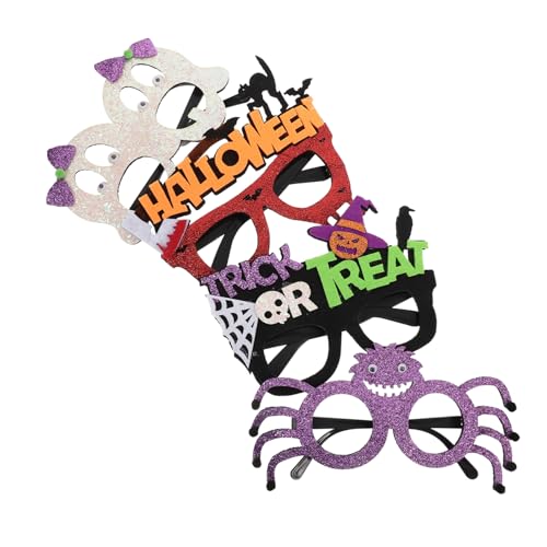 POPETPOP 4 Stück Teiliges Halloween Party Brillen aus Papier Leichte und Sichere Kostümbrillen mit Einzigartigem Design für Cosplay und Fotorequisiten bei Halloween Festen POPETPOP 4 Stück Teiliges Halloween Party Brillen aus Papier Leichte und Sichere Kostümbrillen mit Einzigartigem Design für Cosplay und Fotorequisiten bei Halloween Festen von POPETPOP