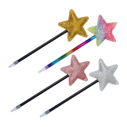 POPETPOP 4 Stück Teiliges Kugelschreiber mit Glattem Sternförmigem Design Bunte Niedliche Schreibstifte für Büro Schule Praktische Einziehbare Dekorationskugelschreiber POPETPOP 4 Stück Teiliges Kugelschreiber mit Glattem Sternförmigem Design Bunte Niedliche Schreibstifte für Büro Schule Praktische Einziehbare Dekorationskugelschreiber von POPETPOP
