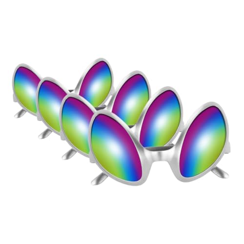POPETPOP 4 Stück Teiliges Lustige Sonnenbrillen Partybrille Erwachsene Witzige Novelty Brillen mit Silberfarbenem Rahmen Originelle Accessoires für Kostüm und Fotospaß POPETPOP 4 Stück Teiliges Lustige Sonnenbrillen Partybrille Erwachsene Witzige Novelty Brillen mit Silberfarbenem Rahmen Originelle Accessoires für Kostüm und Fotospaß von POPETPOP