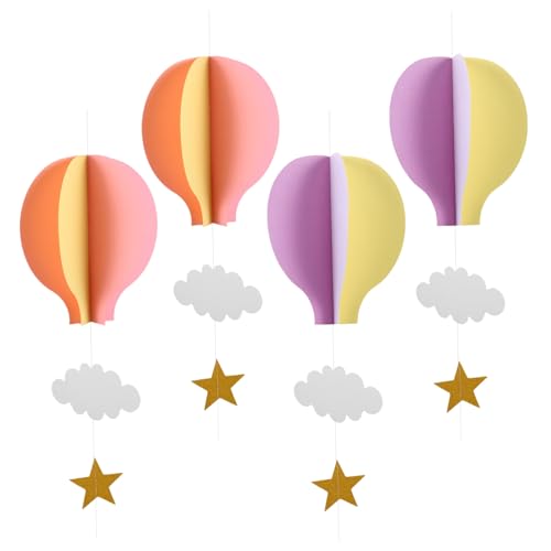 POPETPOP 4 Stück Weihnachtsfeierdekorationen Wolkenthema Babyparty -dekorationen Ballon -anhängerdekoration Hanges Heißer Ballon Vorschulparty Hängen Ornamente Glitzerpapier POPETPOP 4 Stück Weihnachtsfeierdekorationen Wolkenthema Babyparty -dekorationen Ballon -anhängerdekoration Hanges Heißer Ballon Vorschulparty Hängen Ornamente Glitzerpapier von POPETPOP