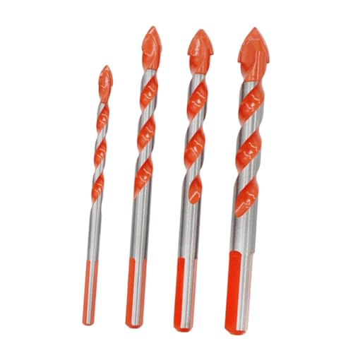 POPETPOP 4 Teiliges Lochöffner Set Für Fliesen Mauerwerk Griff Porzellan Bohrer Mörtel Wand Dreieck Fliesenlochöffner Orange POPETPOP 4 Teiliges Lochöffner Set Für Fliesen Mauerwerk Griff Porzellan Bohrer Mörtel Wand Dreieck Fliesenlochöffner Orange von POPETPOP