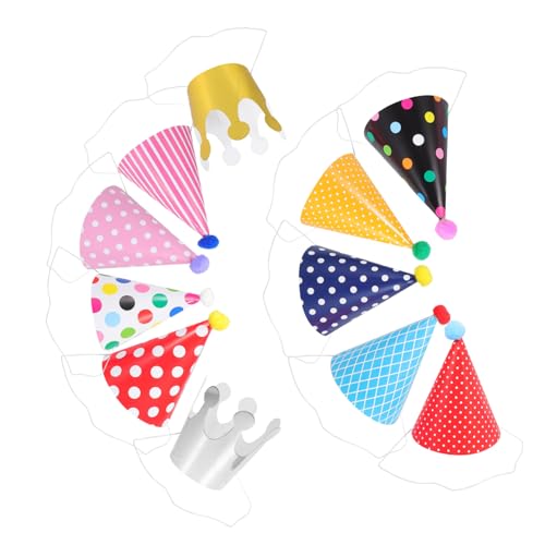 POPETPOP 44 Stück Teiliges Kindergeburtstags Partyhut Set Bunte Papierspitzen und Kronenhüte Leichter Gepunktetes Design Geeignet für Foto Spaß und Rollenspiele bei Kinderfeiern POPETPOP 44 Stück Teiliges Kindergeburtstags Partyhut Set Bunte Papierspitzen und Kronenhüte Leichter Gepunktetes Design Geeignet für Foto Spaß und Rollenspiele bei Kinderfeiern von POPETPOP