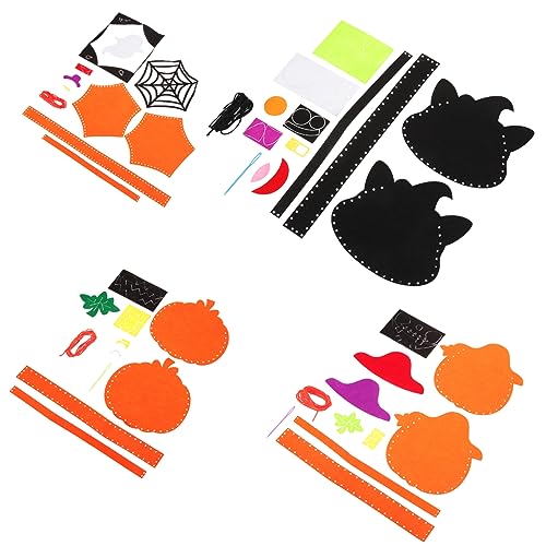 POPETPOP 4Sätze Halloween Süßigkeitstüten DIY Geschenktüten mit Kürbis und Spinnenmotiven für Partys Snacks und Bastelideen Wiederverwendbare Halloween Verpackung von POPETPOP