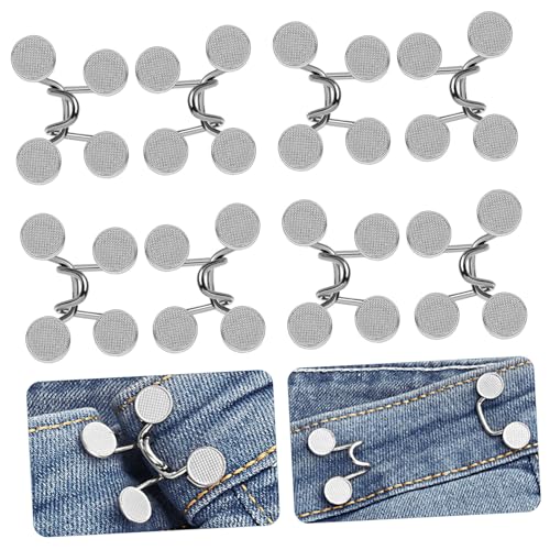 POPETPOP 4Sätze Verstellbare Jeans Knöpfe für Dünne Sofortige Lösung für Hosenbund Näharbeiten Erforderlich Schnallen für Passform für Jeans POPETPOP 4Sätze Verstellbare Jeans Knöpfe für Dünne Sofortige Lösung für Hosenbund Näharbeiten Erforderlich Schnallen für Passform für Jeans von POPETPOP