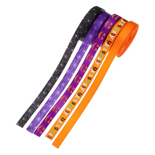 POPETPOP 5 Rollen Halloween Geschenkband Bunte Dekorationsbänder mit Kreativen Mustern Glatte Oberfläche für Basteln Geschenkverpackung Kränze Blumenarrangements und DIY Projekte POPETPOP 5 Rollen Halloween Geschenkband Bunte Dekorationsbänder mit Kreativen Mustern Glatte Oberfläche für Basteln Geschenkverpackung Kränze Blumenarrangements und DIY Projekte von POPETPOP